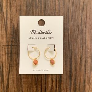 Madewell stone Collection small wire hoop earring